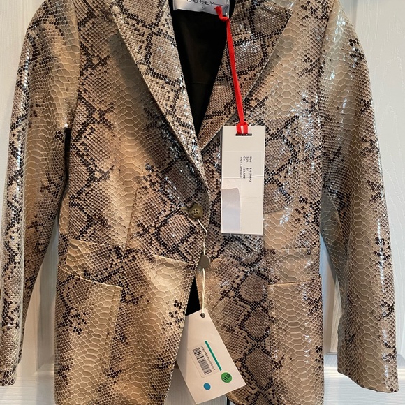 Bully lamb skin leather stylish blazer. BRAND NEW, never worn. Designer made. - Picture 9 of 12